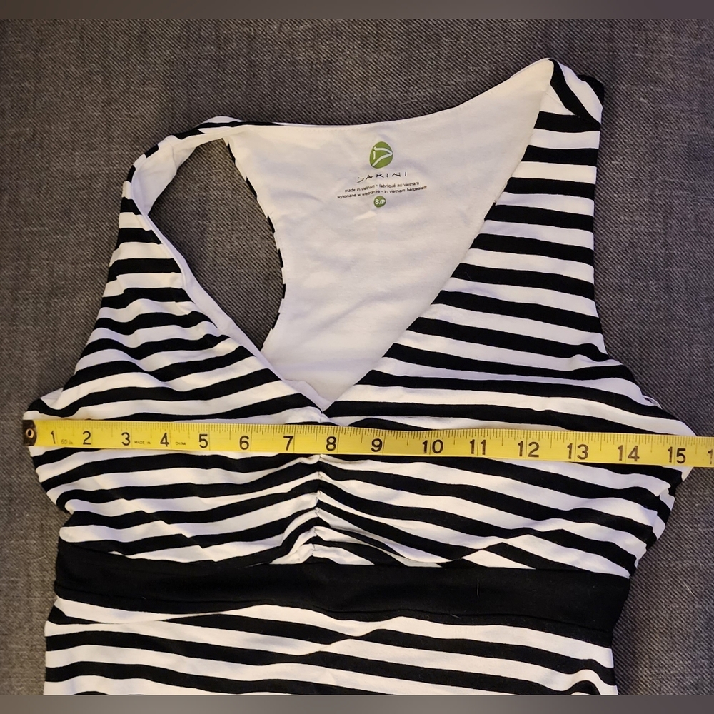 Dakini Black & White Striped Dress Sleeveless Size Small - Picture 5 of 6